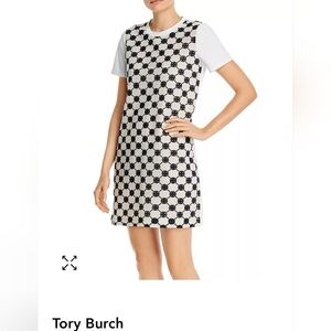 Tory Burch Logo Lace T Shirt Dress